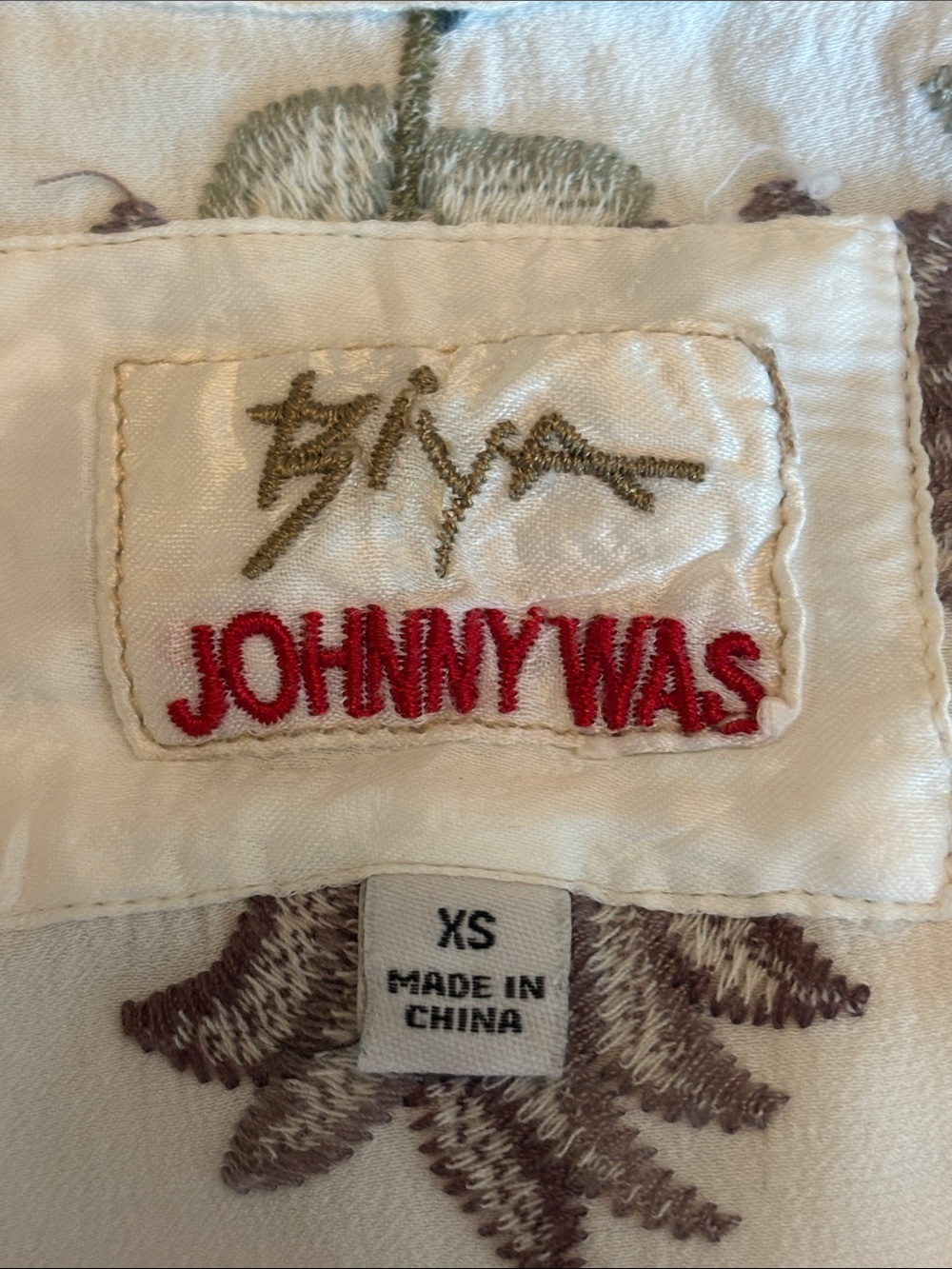 JOHHNY WAS BIYA “Blair” Satin Blouse Size XS MSRP $298 - Picture 5 of 6